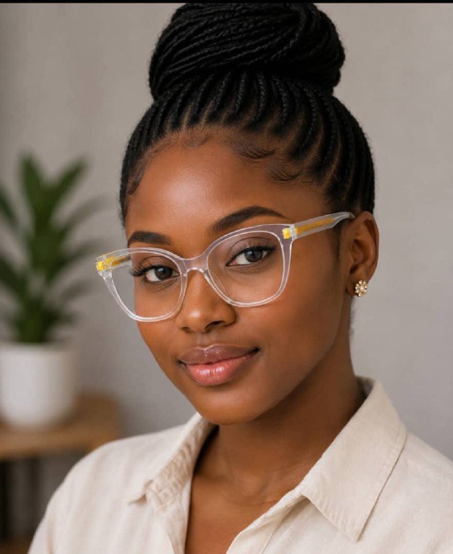 Client wearing SiNA Eye Clinic frames